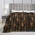 thumbnail image 4 of Kll Fleece Blanket Plush Throw Blanket Bookshelves,Soft Fuzzy Cozy Flannel Blanket For Couch Sofa Bed.(50"X40"), 4 of 9