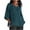 02-Navy, variant on Women's Summer Tops Elbow-Length Sleeve V Neck Loose Tshirts Casual Side Split Solid Color Trendy Basic Loose Tops 02-Watermelon Red L
