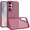 Burgundy, variant on For Samsung S25 FE Case Rubberized Thick Acrylic Metal Buttons + Tempered Glass