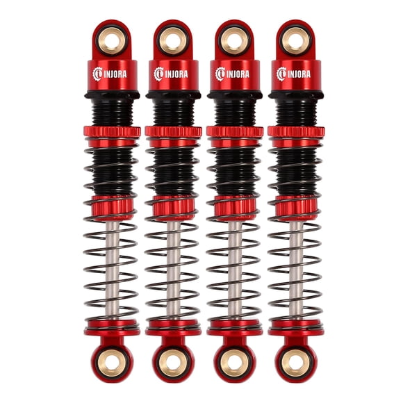 Amortiguador INJORA 45mm de aluminio para FMS FCX24 1/24 RC Rojo