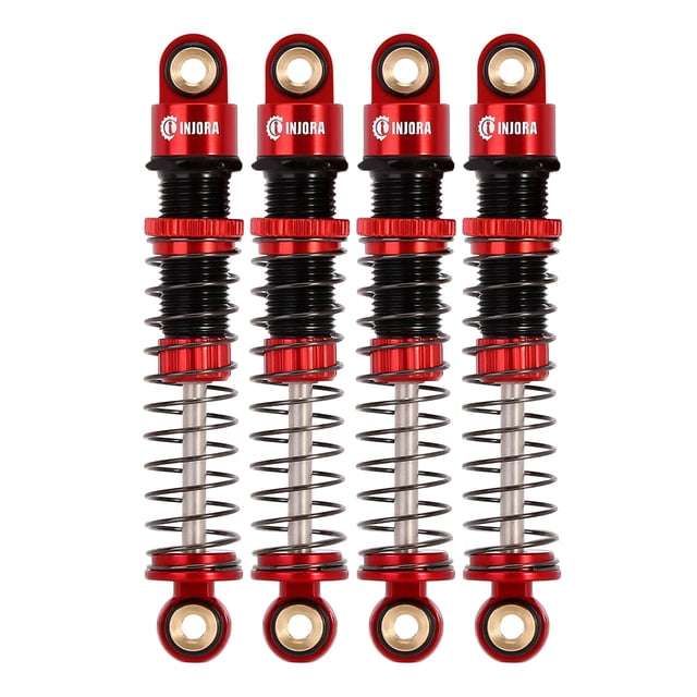Amortiguador INJORA 45mm de aluminio para FMS FCX24 1/24 RC Rojo