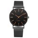 thumbnail image 1 of Reloj de cuarzo masculino de moda para hombre (aguja de oro rosa con cinturón negro, carcasa negra y esfera negra), 1 of 1