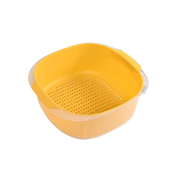 Momihoom 2-in-1 Multifunctional Kitchen Colander and Bowl Set, Space-Saving Drain and Store Design for Food Prep and Storage