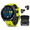 Amp Yellow+Black EarBuds, variant on Garmin Forerunner 965 Premium GPS Running and Triathlon Smartwatch with AMOLED Touchscreen Display, Titanium Bezel with Whitestone Silicone Band with Wearable4U Black EarBuds Bundle