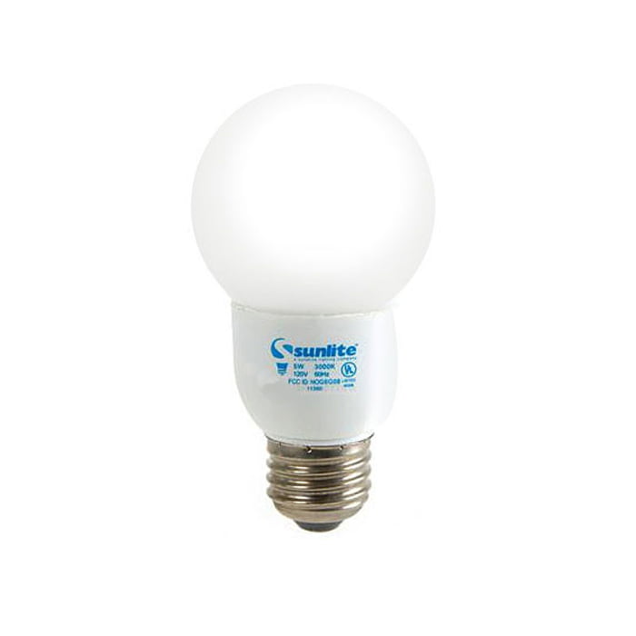 SUNLITE Compact Fluorescent 9W Globe Soft White 3000K Light Bulb 