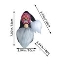 thumbnail image 3 of Muñeco esqueleto de Halloween con barba realista y sin rostro, espeluznante, para fiestas, decoración del hogar y accesorios., 3 of 5