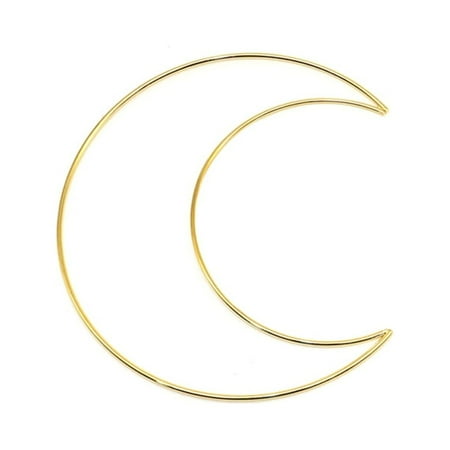 50-200mm Moon Shaped Dream Catcher Frame Circle Ring Metal Macrame Moon Hoop