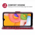 thumbnail image 3 of Case for Galaxy A01 Core, Leather Case for Samsung Galaxy A01 Core, Wallet, Scratch-Resistant Magnetic Cell Phone Pocket with Card Slot, Red, 3 of 7