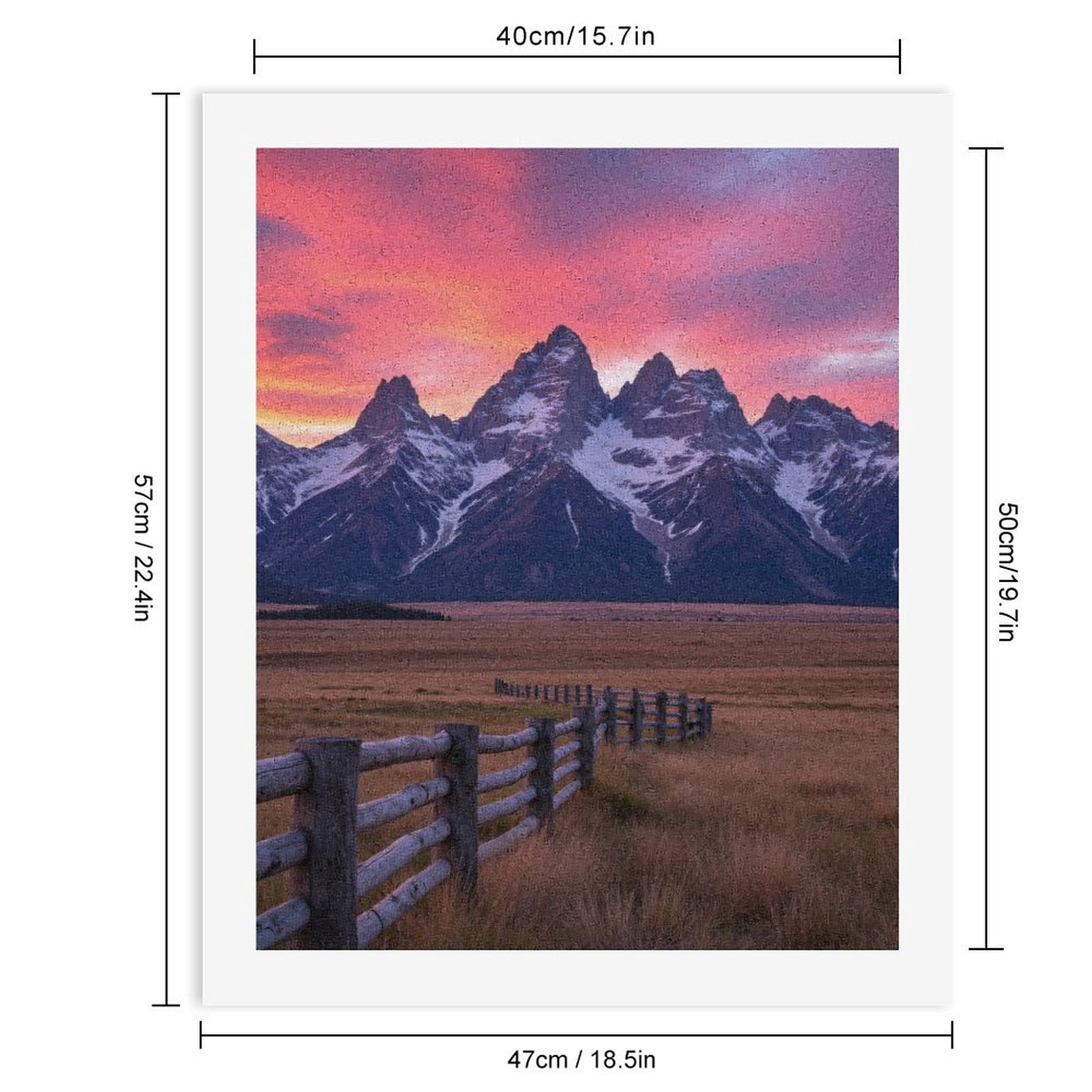 Paint by Numbers Kit for Adults, Mountain Sunset Scenic View Paint by Numbers, Easy Paint by Numbers Kit for Adults Beginner, DIY Adult Paint by Number Kits on Canvas, Home Decor