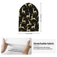 thumbnail image 2 of Lsque Elegant Gold Moose Pattern Knitted Beanie, Unisex Winter Hat, Knit Hat Winter Beanies Thick Fisherman Beanies Cuffed Plain Skull Caps, 2 of 6