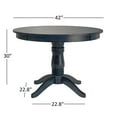 thumbnail image 5 of Lexington 5-Piece Wood Dining Set, Round Table and 4 Slat Back Chairs, Dark Denim, 5 of 6