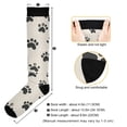 thumbnail image 3 of FORMRS Womens Knee High Socks Casual Long Thick Travel Daily Wear, 2 Pairs, Cute Cat Paw, 3 of 6