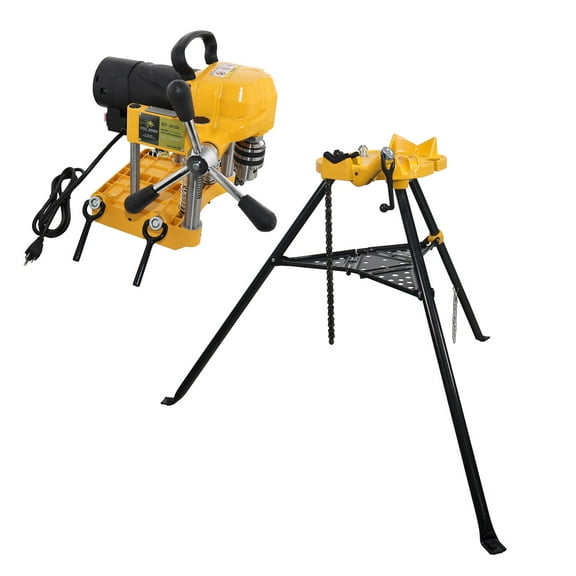 Steel Dragon Tools® JK150 Pipe Hole Cutter With 460 Portable Tripod Stand