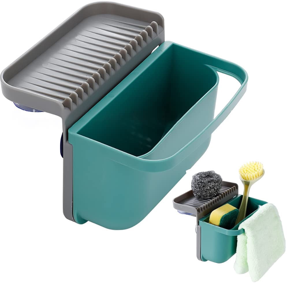 Suction Cup Sink Corner Strainer Basket – Press-to-Dump Food Waste Catcher With Strong Grip