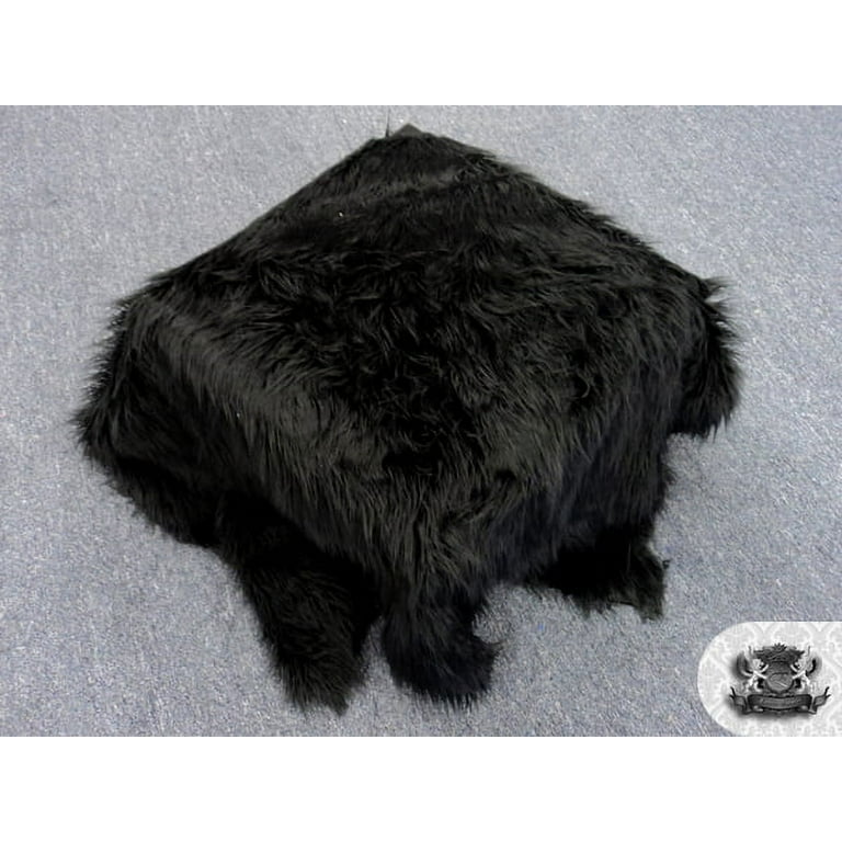 Extra soft Siberian faux fur fabric by the metre, black 