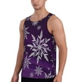 thumbnail image 2 of Fotbe Snowflake Gradient Purple Pattern Men's Quick Dry Workout Tank Top Gym Muscle Tee Fitness Bodybuilding Sleeveless T Shirt Breathable Workout Shirt-3X-Large, 2 of 9