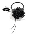 thumbnail image 2 of 2 gargantillas de flores y rosas, gargantilla de flores grandes para mujeres, collar de playa de verano, joyería para mujeres y niñas, 2 of 6