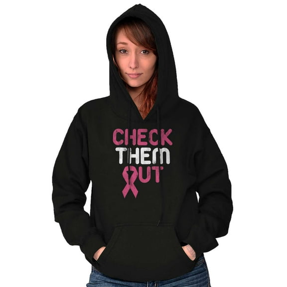 Breast Cancer Check Them Out BCA Hoodie Sweatshirt Women Brisco Brands S