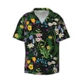 thumbnail image 3 of Goofa Chamomile Printed Men's Casual Short-sleeved Shirt,Lightweight Breathable Button-down,Summer Casual men's top,Versatile Fashion shirt-Small, 3 of 7