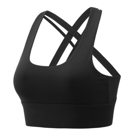 

Ladies Active Bra Adjustable Back Cross Sports Bra Push Up Sports Bra
