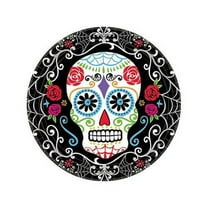 Day of the Dead 10.5" Luncheon Plates (18 Pack) - Halloween Party Supplies