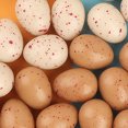thumbnail image 4 of 20 huevos de pájaro artificiales, cuencos con forma de huevo moteado, relleno para jarrones de Pascua, huevos de gallina artificiales para decoraciones de primavera y Pascua., 4 of 8