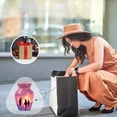 thumbnail image 5 of JAGASY Penguin Memorial Urn for Ashes Adult Male, Pink Small Urns for Ashes Keepsake, Snowy Glacier Decorative Urns for Couple, Icy Water Cremation Urn for Husband & Wife, (3 Inch), 5 of 7