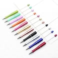 thumbnail image 4 of Sijiali 5Pcs 1.0mm Beadable Ball Point Pen Smooth Ink Plastic Kids Stationery Rollerball Pen for Classroom, 4 of 10