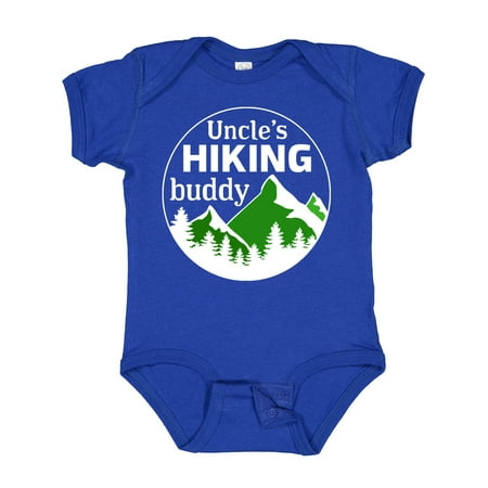 

Inktastic Uncle s Hiking Buddy with Mountains and Trees Gift Baby Boy or Baby Girl Bodysuit
