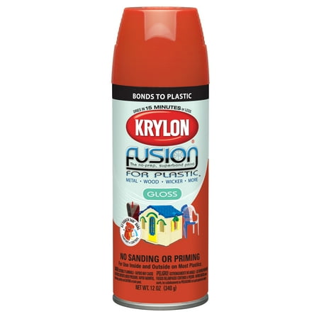 UPC 724504023371 product image for Krylon 12 oz Fusion Gloss for Plastic, Pumpkin | upcitemdb.com