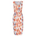 thumbnail image 4 of vestido de mujer irregular con botones y cuello en v cruzado en la cadera para mujer Fridja  hj3145, 4 of 8