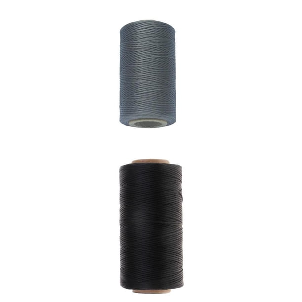 2 Rollos 260M 150D 0.8mm Hilo Encerado Plano Costura Costura Artesanía En Cuero
