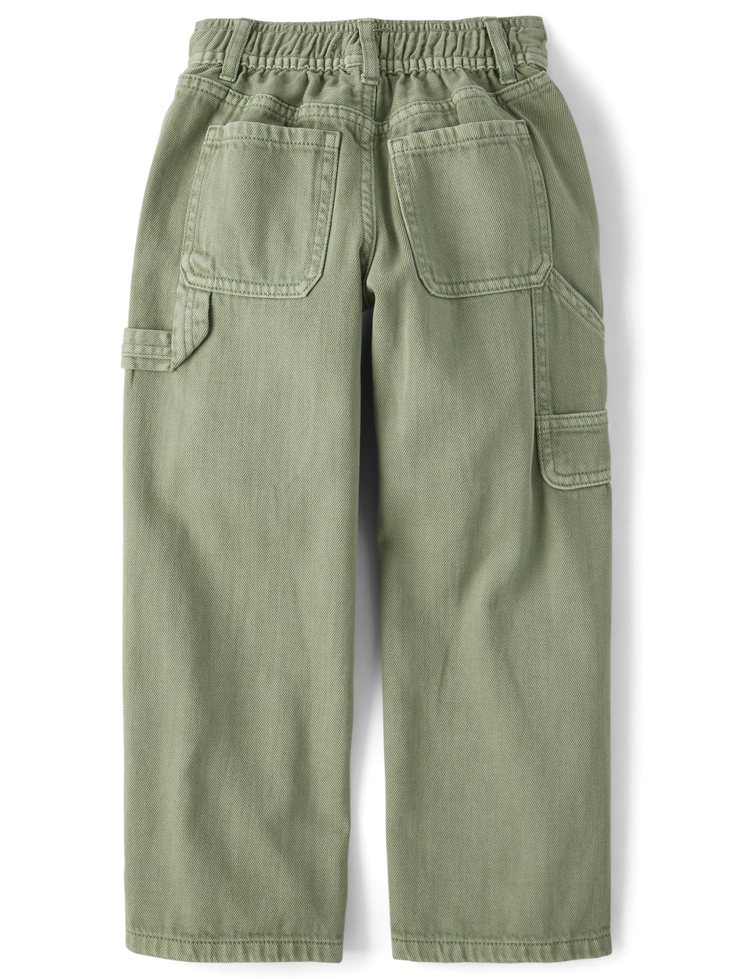 The Children's Place Girls Elastic Waist Garment Dyed Baggy Fit Utility Jeans, Sizes 4-16