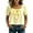 Yellow, variant on Women's Square Neck Bow Blouse - Puff Sleeve Casual Top with Tie Front Detail, Lightweight Summer Shirt for Date & Daily Wear Light Green L