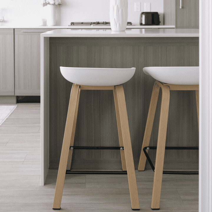 Willow Bar Stools Set of 2 Counter Height Stool with Plastic Seat and Metal Legs Used as Kitchen Stool Walmart