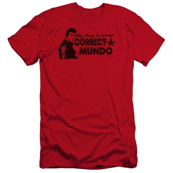Happy Days - Correct A Mundo - Premium Slim Fit Short Sleeve Shirt - Small