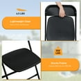 thumbnail image 4 of Zimtown Set of 4 Folding Chairs, Plastic Dining Chair, Office Chair for Party Event Stackable Commercial Seat, Black, 4 of 12