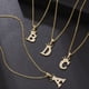 thumbnail image 2 of Collar Con Colgante De Oro De Lujo Con Iniciales De 26 Letras Para Hombre Y Mujer , Plata Personalizada Minimalista , Zirconia Cúbica , Letra A-Z , Exquisito , Cadena De Eslabones, 2 of 4