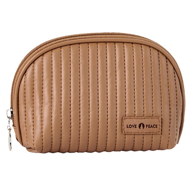 Bolsa de cosméticos de media luna, bolsa de maquillaje de viaje, bolsa de cosméticos impermeable portátil para niñas y mujeres