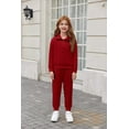 thumbnail image 4 of Arshiner Girls Clothes 2 Piece Long Sleeve Half Zip Sweatshirt Sweatpants Lounge Set Sweatsuits, 4 of 7