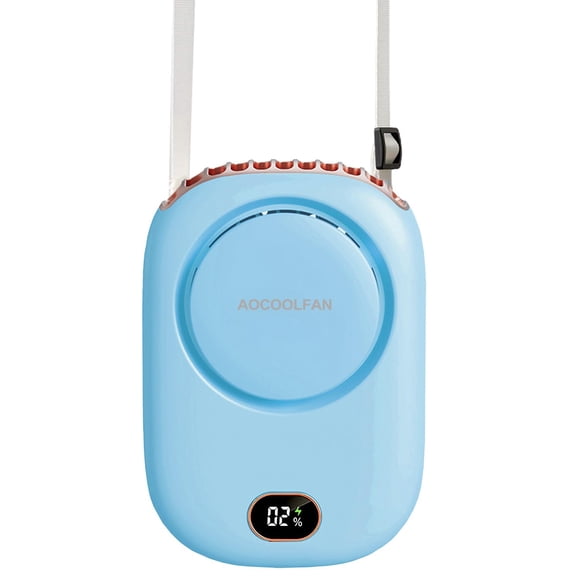 AOCOOLFAN Ventilador portátil para el cuello, mini pequeño ventilador personal de mano, recargable por USB, 3 velocidades, para niñas, niños, mujeres, pestañas, viajes, hogar, oficina, al aire libre