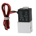 thumbnail image 1 of Válvula solenoide normalmente cerrada de 2 vías y 2 posiciones de acción directa de aire 1/8 pulgadas BSP 2V025-06 Válvula neumática DC 24V para agua Aire Gas, 1 of 3