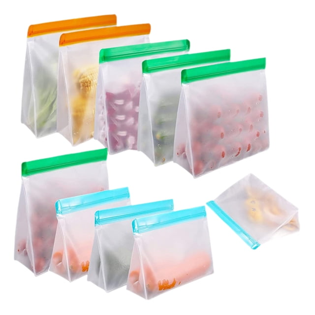 Tumotour Three Dimensional Food Storage Bag Refrigerator Food Refrigeration Plastic Bag Snacks Sorting Storage Transparent Bag