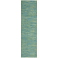 thumbnail image 3 of Nourison Essentials Indoor/Outdoor Blue Green 2'2" x 10' Area Rug, (2x10), 3 of 11