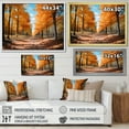 thumbnail image 4 of Designart "Autumn Canopy Orange Tree Majesty II" Landscapes Floater Framed Wall Art Living Room, 4 of 7