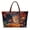 Autumn Magic Wind Owl, variant on Red Roses Leopard Tote Handbag with Large Capacity Portable, Inner Pocket Top Handle Tote Bag for Excursions Travel