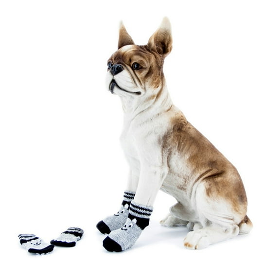 PBPBOX Pet Cotton Socks Assorted Color for Dogs 4Pcs XL Size