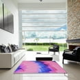 thumbnail image 7 of Ahgly Company Machine Washable Indoor Square Transitional Violet Purple Area Rugs, 6' Square, 7 of 7