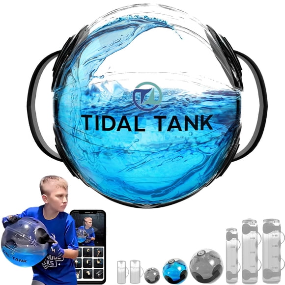 Tidal Tank Sphere Mini – Peso de agua original Aqua Ball – Bolsa de arena alternativa para entrenamiento de núcleo y equilibrio – Equipo portátil de fitness de estabilidad – hasta 33 lb