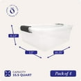 thumbnail image 4 of Open Box 15.5 Qt Plastic Stackable Home Container w/Lid, Gray Latch (4 Pack), 4 of 12